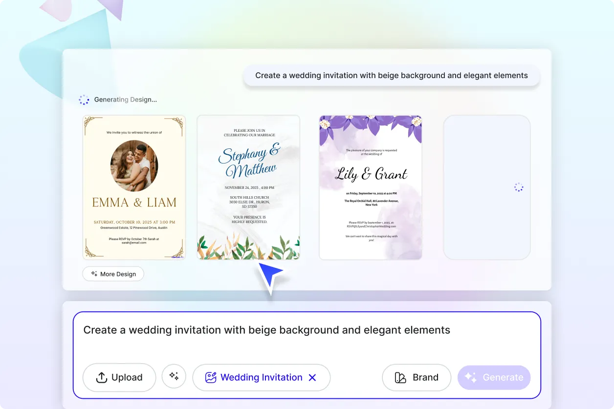 Free AI Invitation Generator Wedding, Online Wedding Invitation Maker Tool
